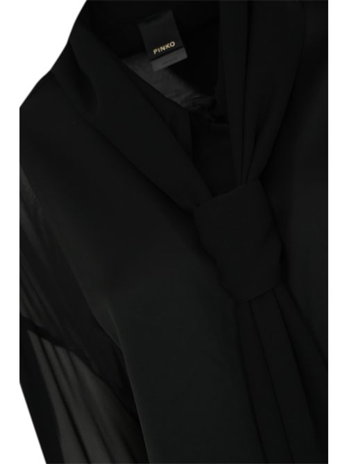 Camicia Civetta in georgette con inserto satin PINKO | 104713 A2COZ99